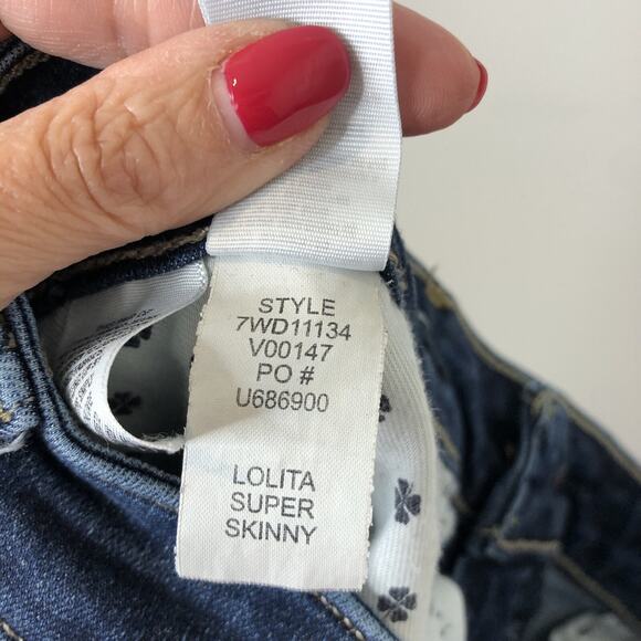 Lucky Brand Women's Lolita Super Skinny Mid-Rise Frayed Hem Jeans Size 6/28 - Picture 9 of 10